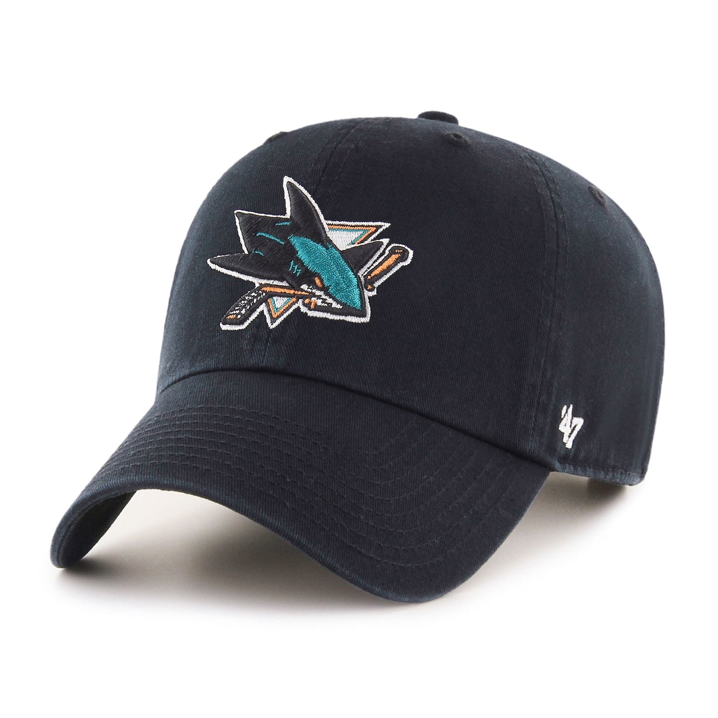 San Jose Sharks '47 NHL Black Clean Up Adjustable Cap