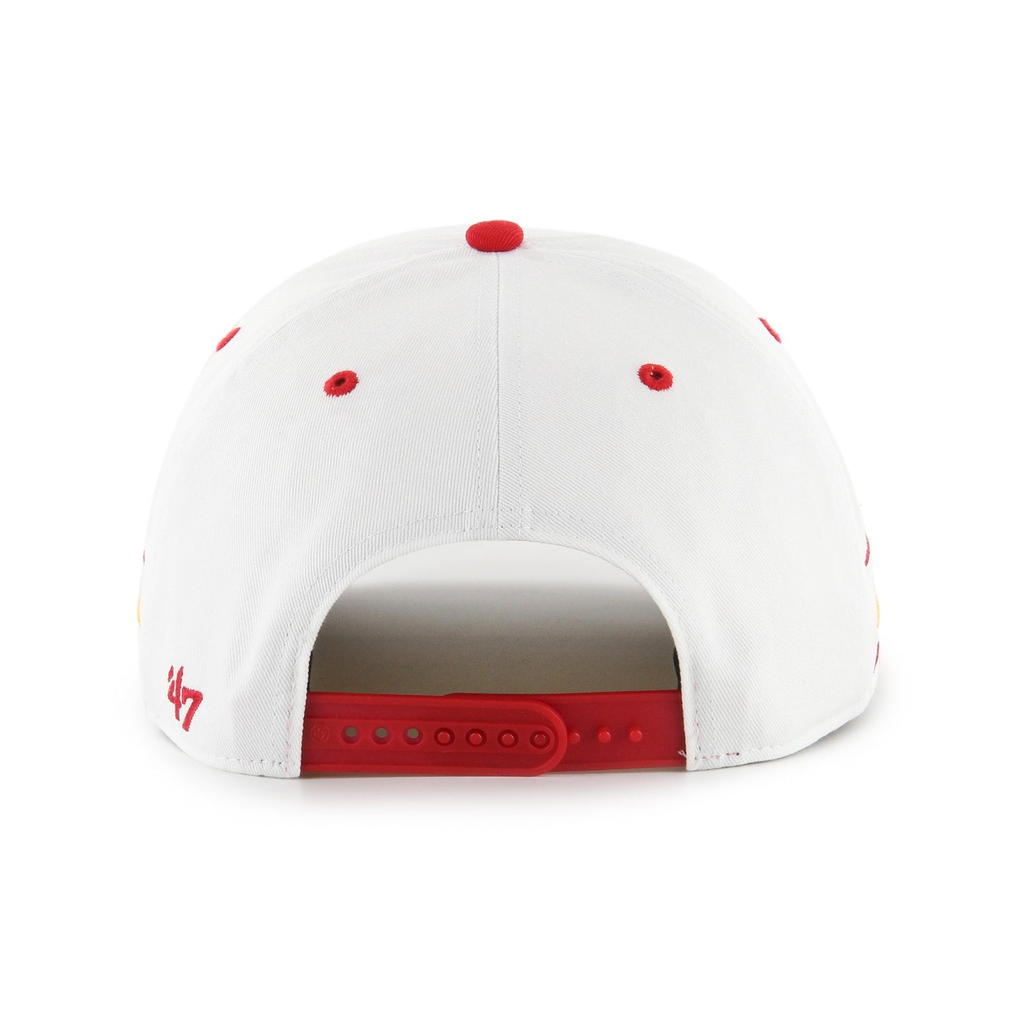 '47 NHL Hitch Calgary Flames Diamond Cut Snapback Hat - White / Red