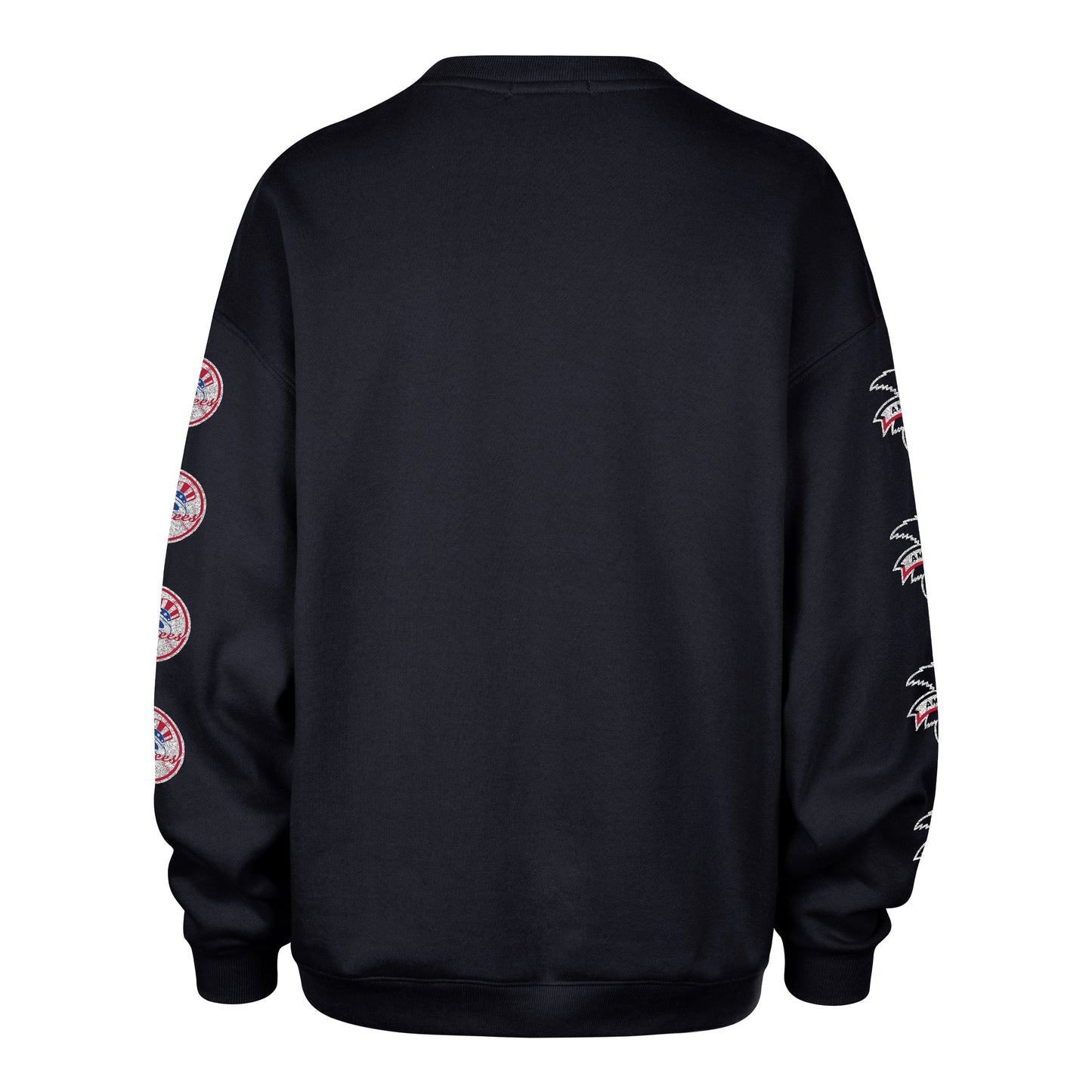 '47 MLB Women's New York Yankees 'Go Big' Crewneck - Black