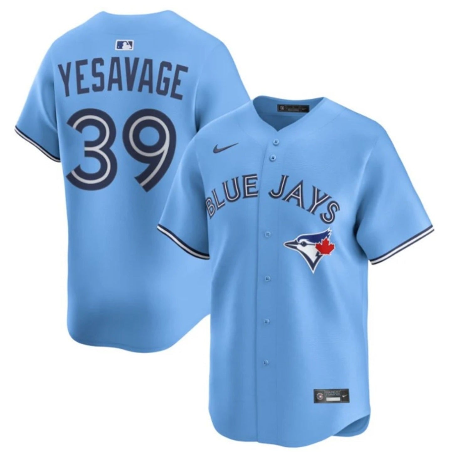 Nike Mens MLB Toronto Blue Jays Trey Yesavage Alternate Limited Jersey Stitched Name and Number- Powder Blue