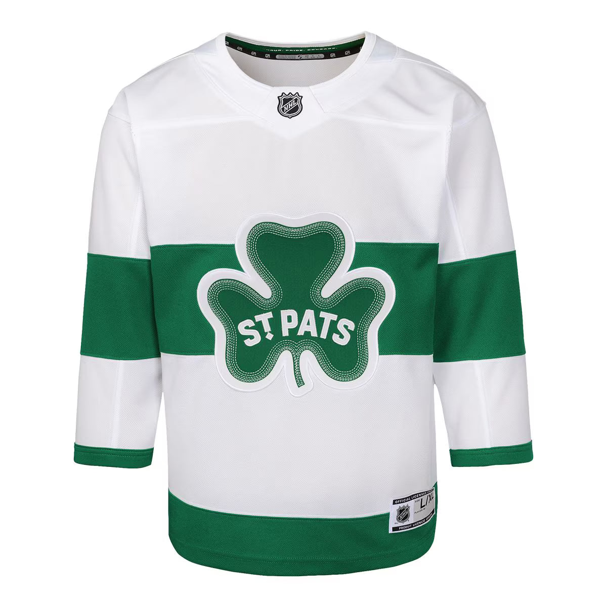 Youth NHL Toronto St. Pats Premier Blank Jersey - White/Green