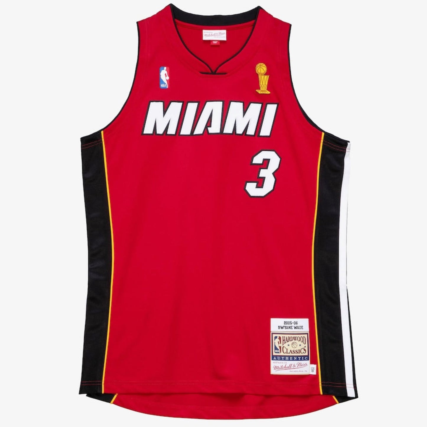 Mitchell & Ness Men's NBA Dwayne Wade Miami Heat 2006 FINALS AUTHENTIC Jersey - Red