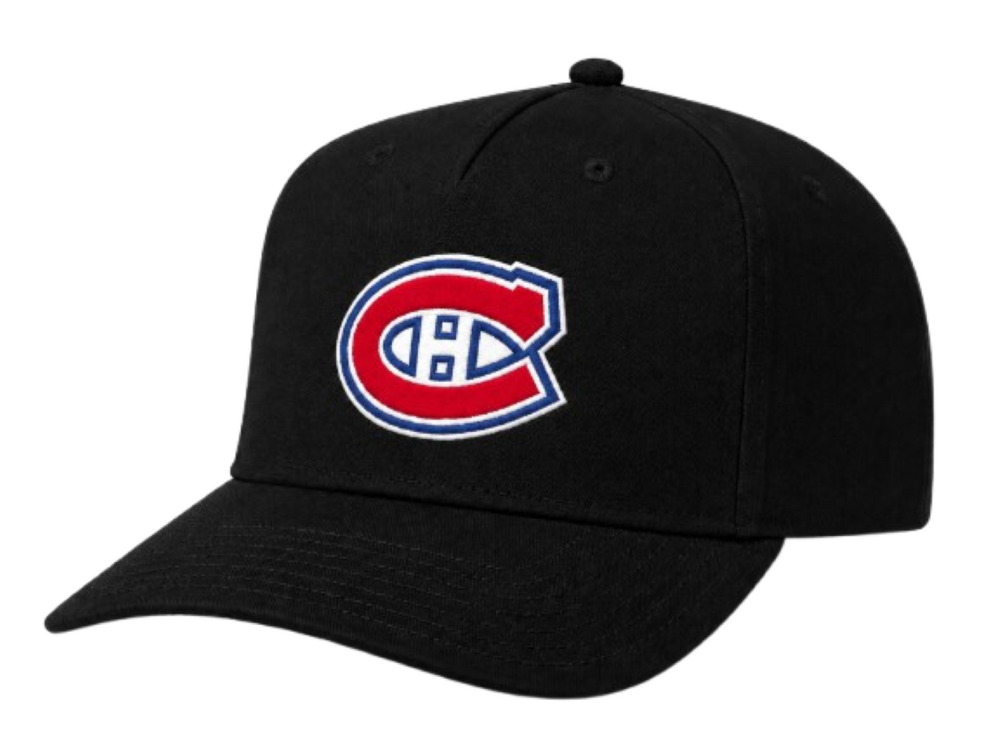 Mitchell & Ness NHL Montreal Canadiens Primary Logo Adjustable A-Frame Snapback - Black
