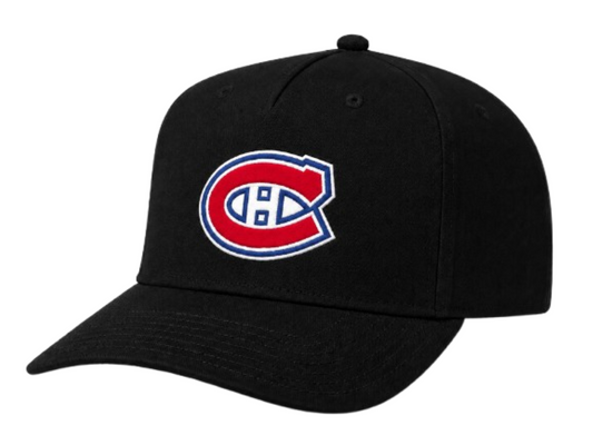 Mitchell & Ness NHL Montreal Canadiens Primary Logo Adjustable A-Frame Snapback - Black