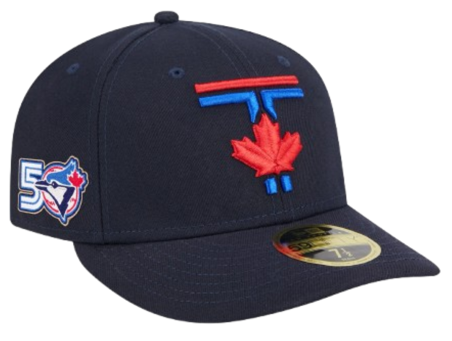 New Era 59FIFTY Low Profile MLB Toronto Blue Jays City Connect 50th Anniversary Side Patch Fitted Hat - Navy