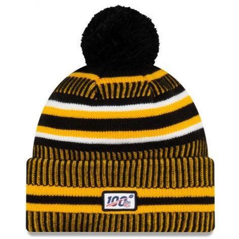 New Era NFL Pittsburgh Steelers Sideline Sport Knit Hat - Black/Yellow