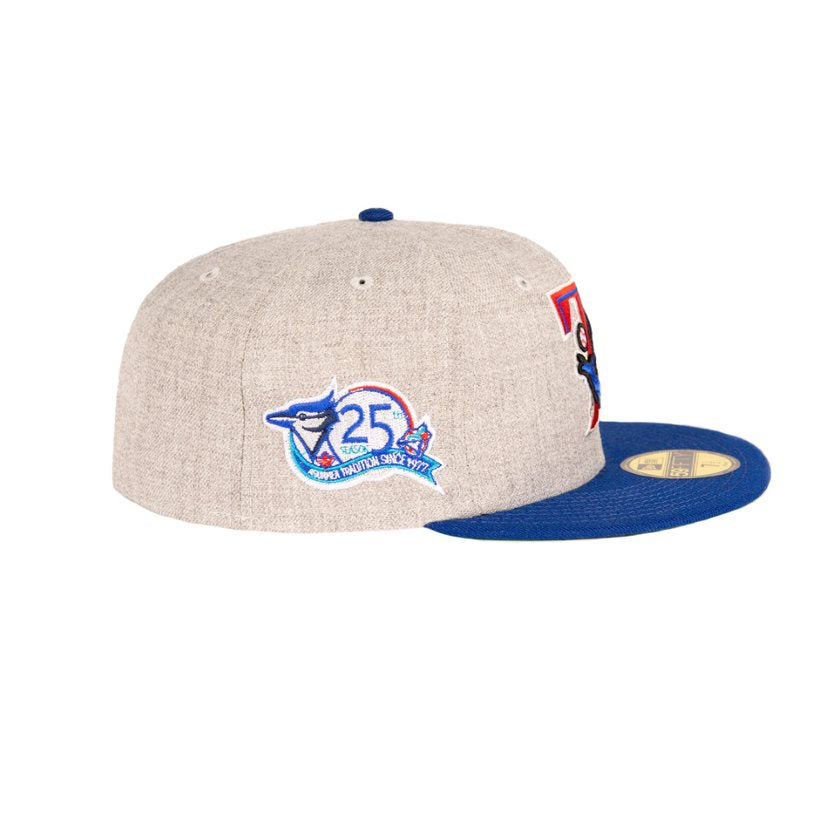 New Era Toronto Blue Jays 25th Season Cooperstown 59Fifty Fitted Cap Blue Brim Sidepatch