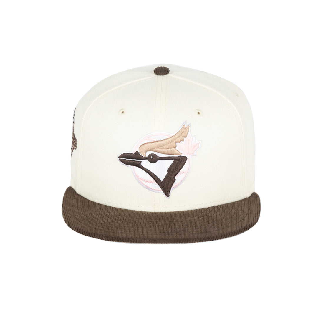 New Era 59FIFTY MLB Toronto Blue Jays 1993 World Series Fitted Hat - Chrome Walnut/Pink