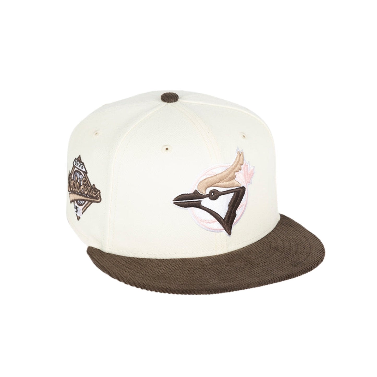 New Era 59FIFTY MLB Toronto Blue Jays 1993 World Series Fitted Hat - Chrome Walnut/Pink