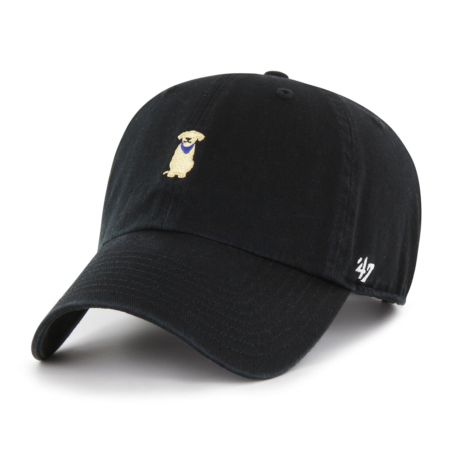 '47 Yellow Lab Base Runner Icon Adjustable Clean Up Hat - Black