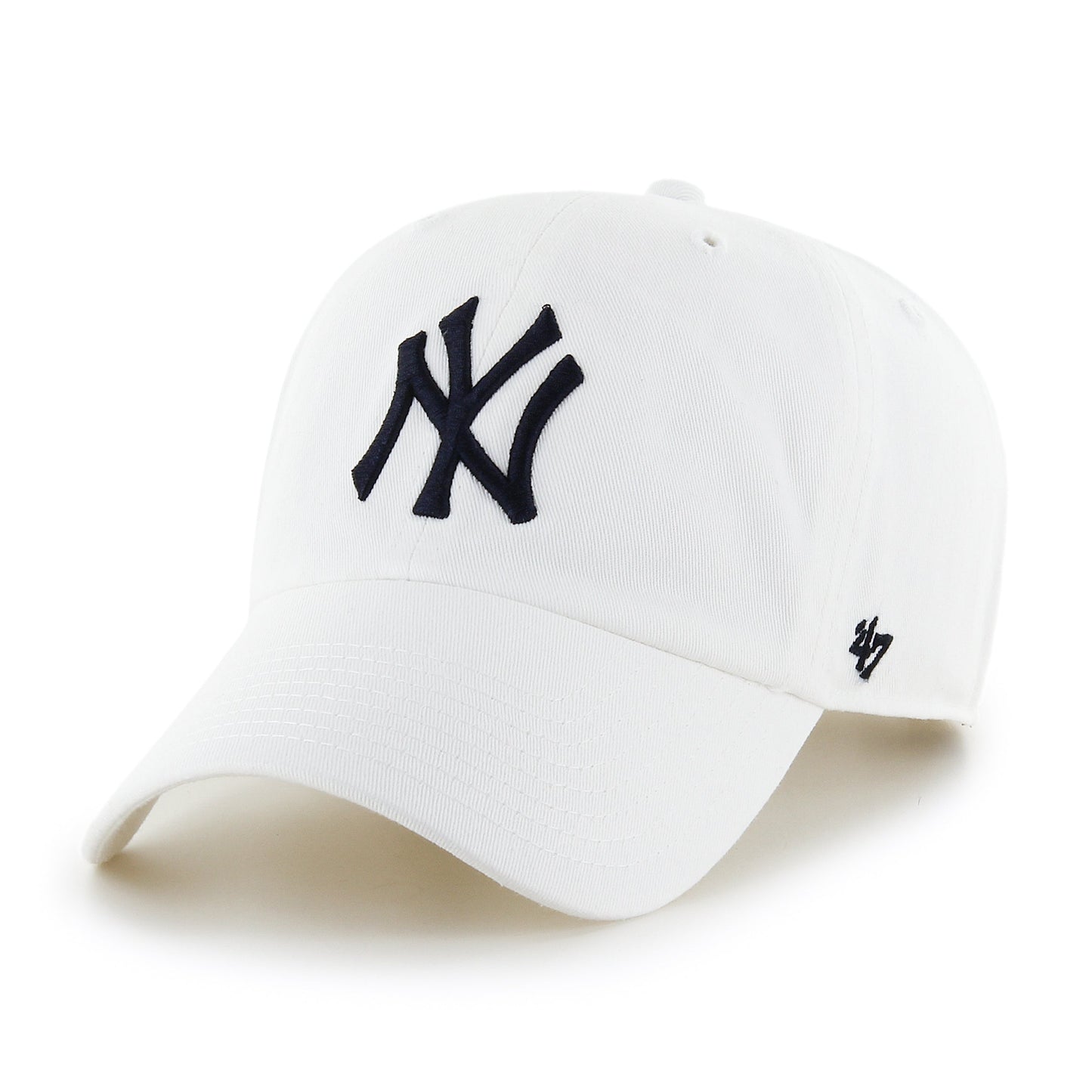'47 MLB New York Yankees Clean Up Adjustable Hat - White/Navy