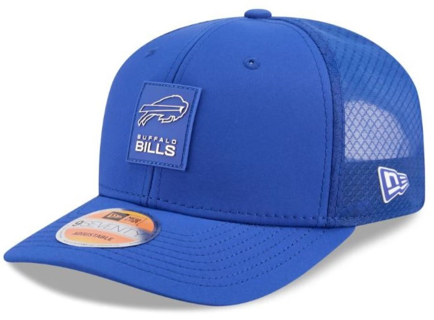 New Era NFL Buffalo Bills 2025 Sideline 9SEVENTY Trucker Adjustable Hat - Blue