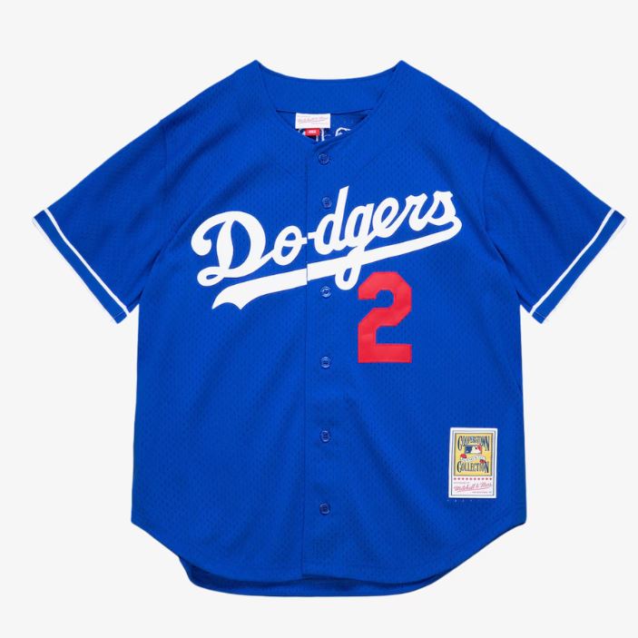 Mitchell & Ness Men's Los Angeles Dodgers Tommy Lasorda #2 Mesh Batting Practice Authentic Jersey - Blue