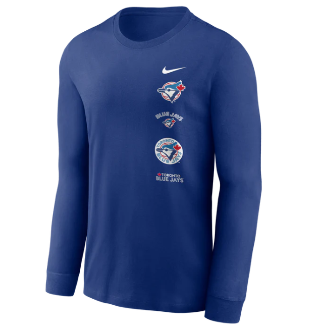 Nike MLB Toronto Blue Jays 50th Season Anniversary Long Sleeve Shirt T - Royal Blue