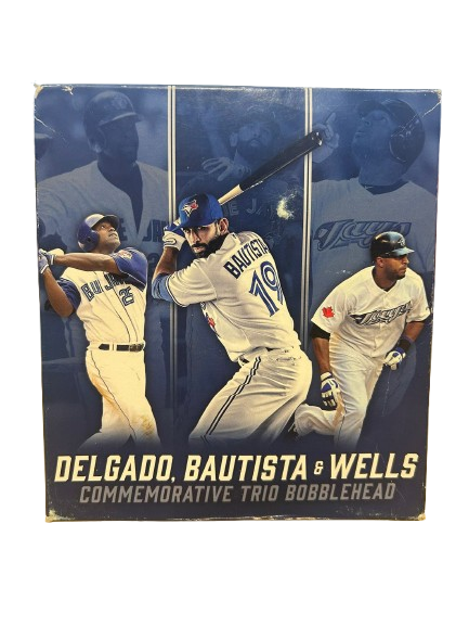 MLB Toronto Blue Jays Carlos Delgado, Jose Bautista, Vernon Wells Exclusive Commemorative Trio Bobblehead 2016