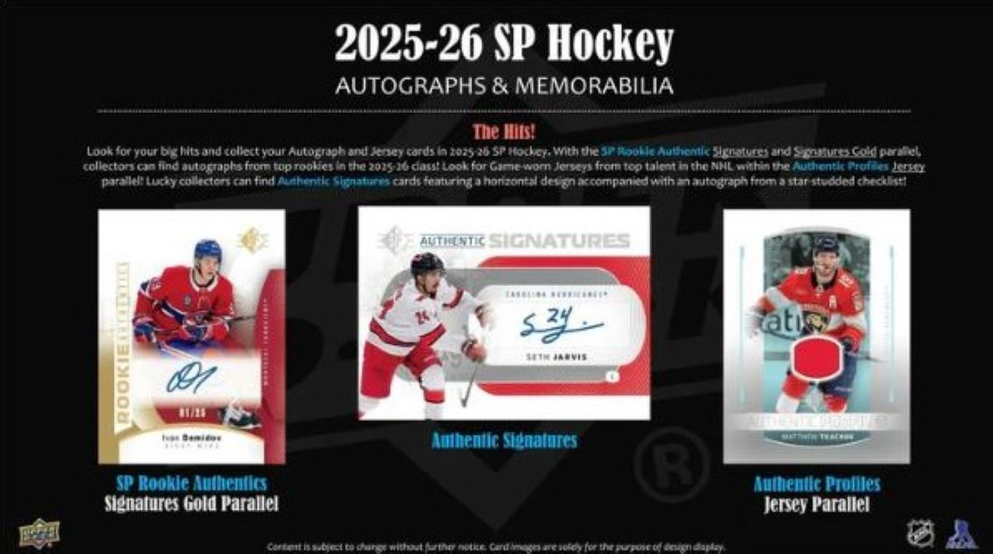 2025/26 Upper Deck SP Hockey Blaster
