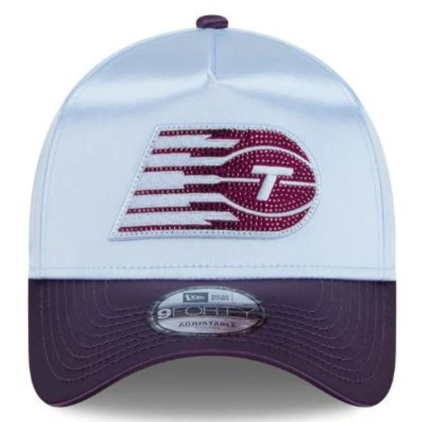 New Era 9FORTY A-Frame WNBA Toronto Tempo 2026 Draft Satin Adjustable Snapback - White/Purple