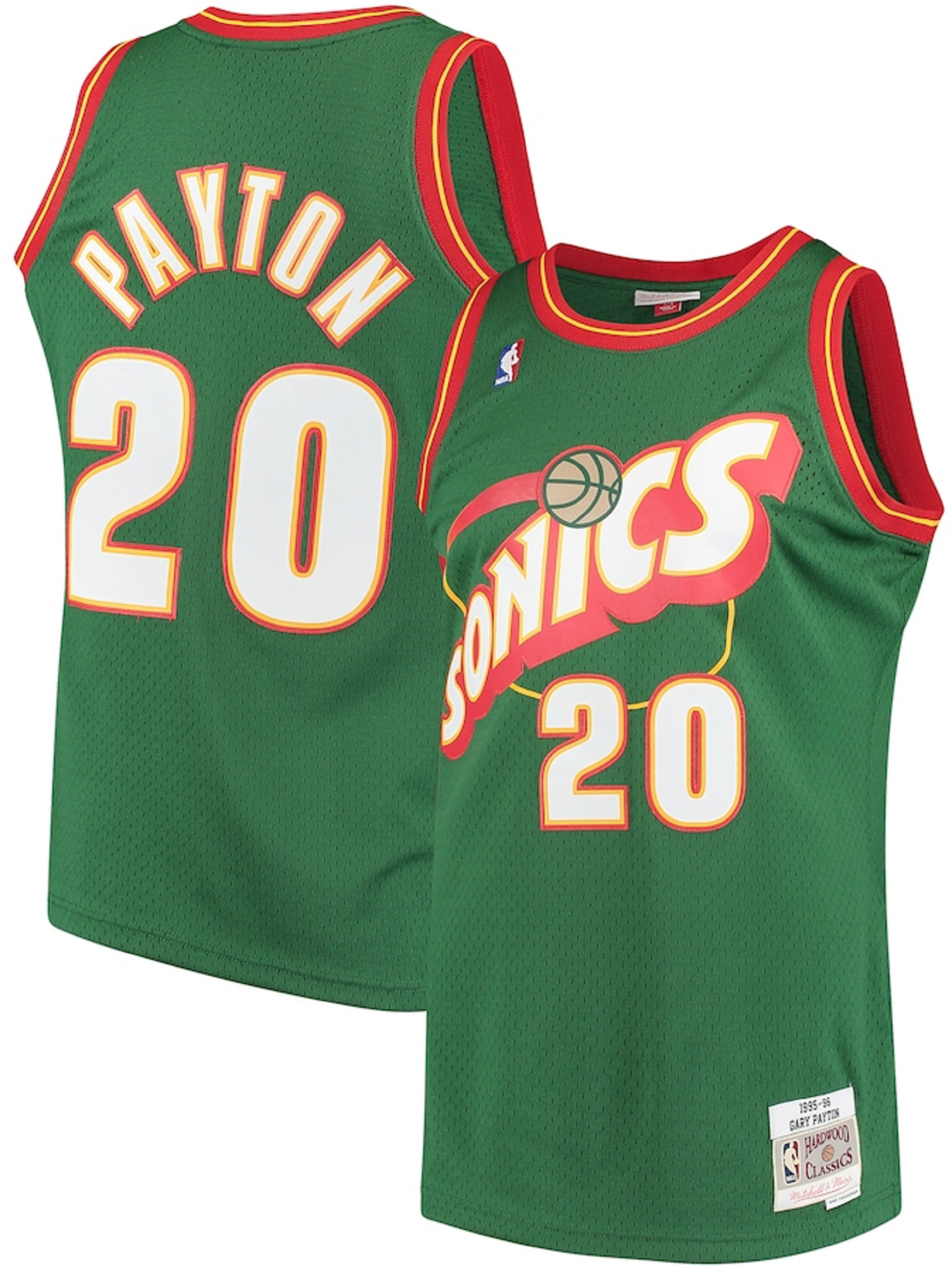 Men's Mitchell & Ness NBA Gary Payton Seattle SuperSonics 1995-96 Hardwood Classics Swingman Jersey - Green