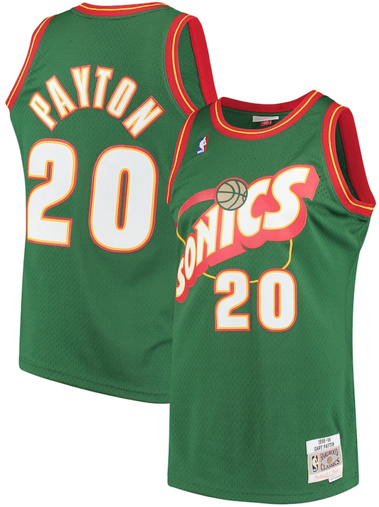 Men's Mitchell & Ness NBA Gary Payton Seattle SuperSonics 1995-96 Hardwood Classics Swingman Jersey - Green
