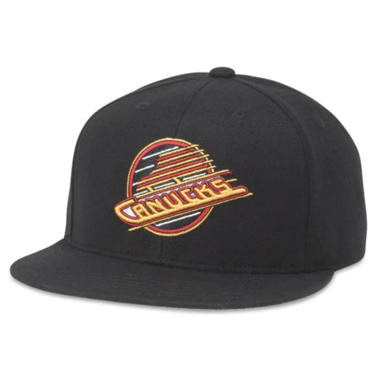 American Needle NHL Vancouver Canucks Vintage Skate Logo 400S Snapback Cap  - Black