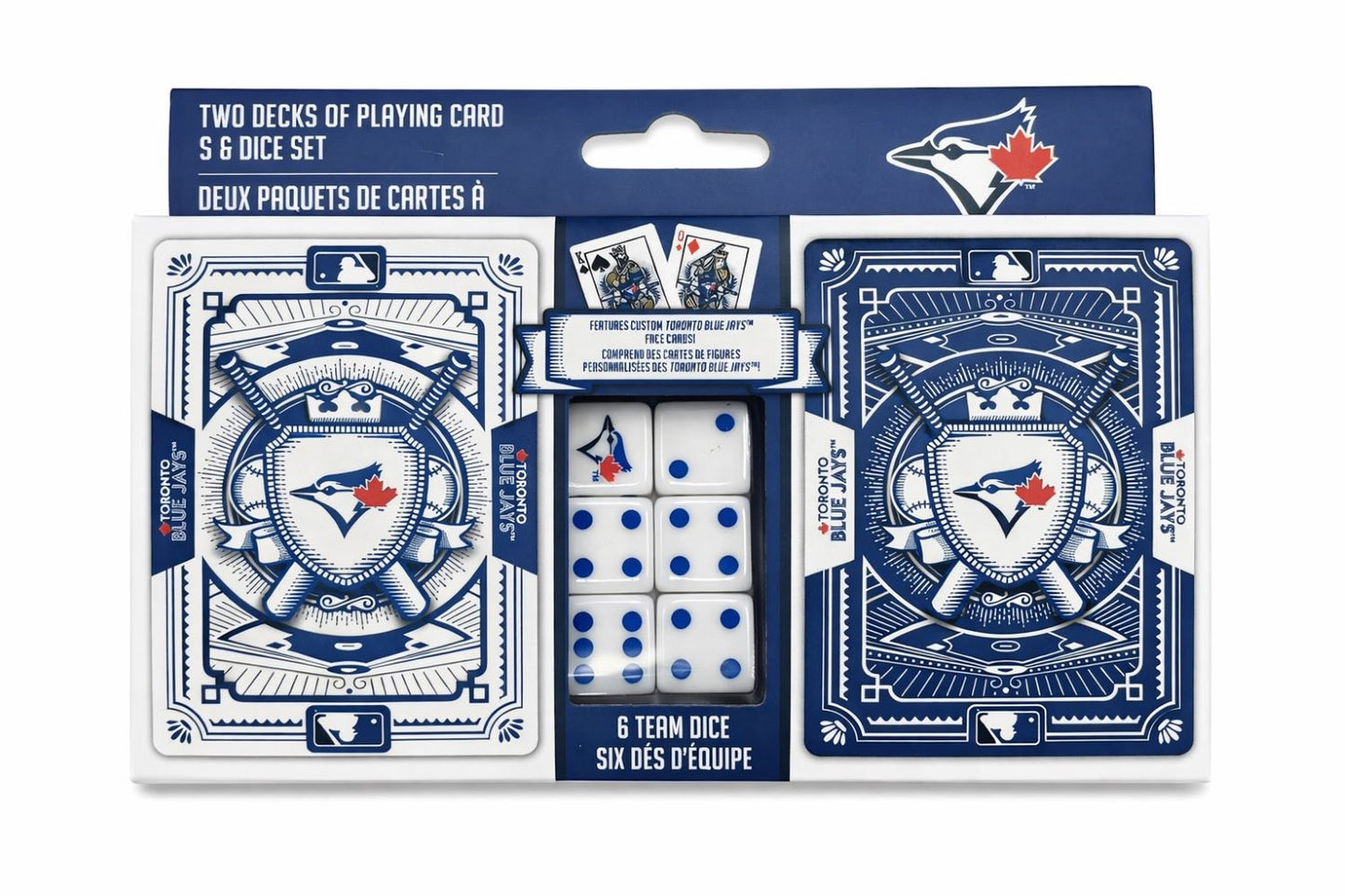 Masterpieces Puzzle Company Toronto Blue Jays Two Decks of Playing Cards & Dice Set