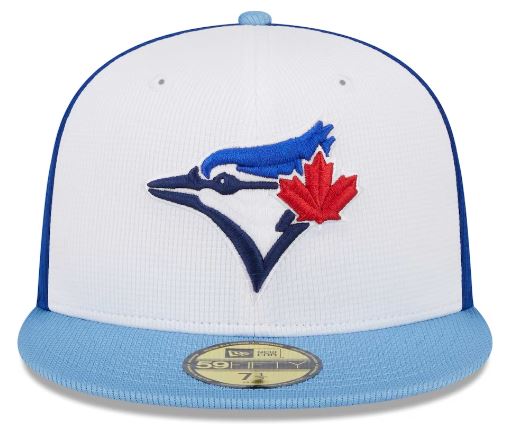 Men’s New Era MLB Toronto Blue Jays White/Powder Blue 2024 Spring Training 59FIFTY Fitted Hat