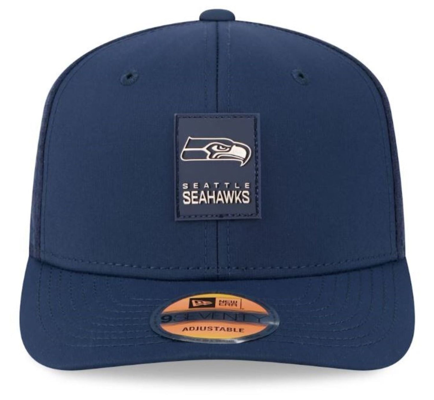 New Era NFL Seattle Seahawks 2025 Sideline 9SEVENTY Trucker Adjustable Hat - Navy