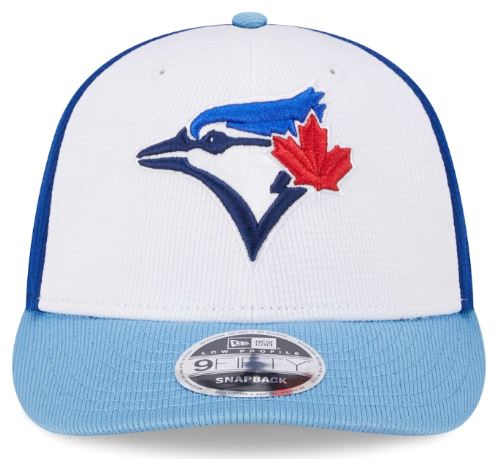 Men's New Era MLB Toronto Blue Jays White/Powder Blue 2024 Spring Training Low Profile 9FIFTY Snapback Hat