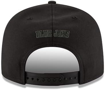 New Era 9FIFTY MLB Toronto Blue Jays Black on Black Red Leaf Adjustable Snapback Hat - Black