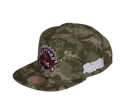 Men's Camo Mitchell & Ness Toronto Raptors Snapback Hat