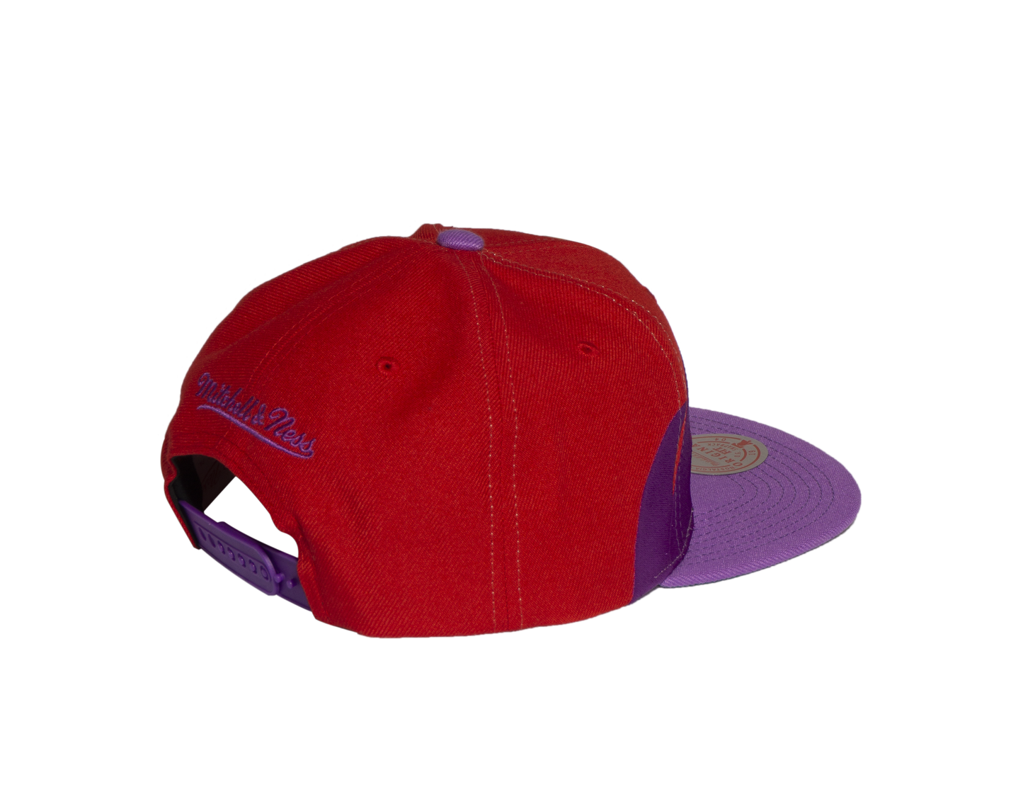 Men's Red and Purple Mitchell & Ness Hardwood Classics Sharktooth Toronto Raptors Snapback Hat