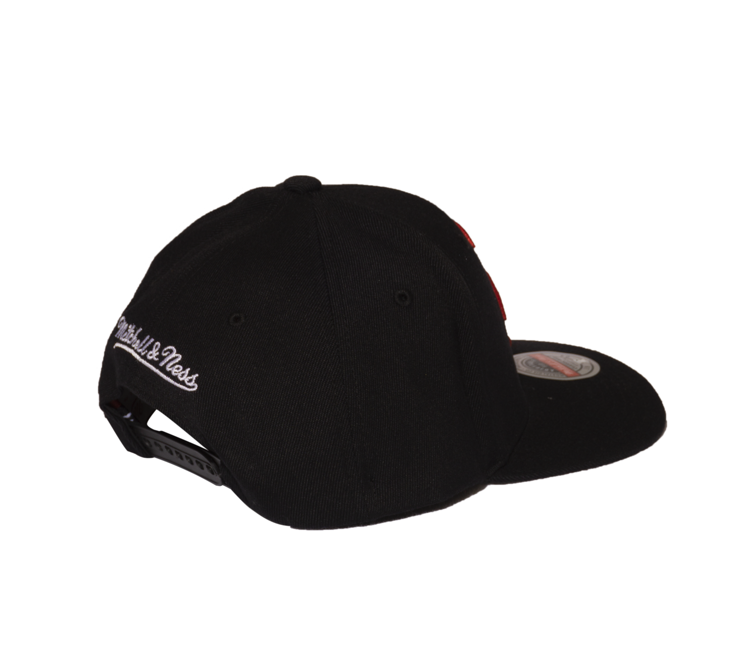 Men's Classic Red Mitchell & Ness Toronto Raptors Snapback Hat - Black