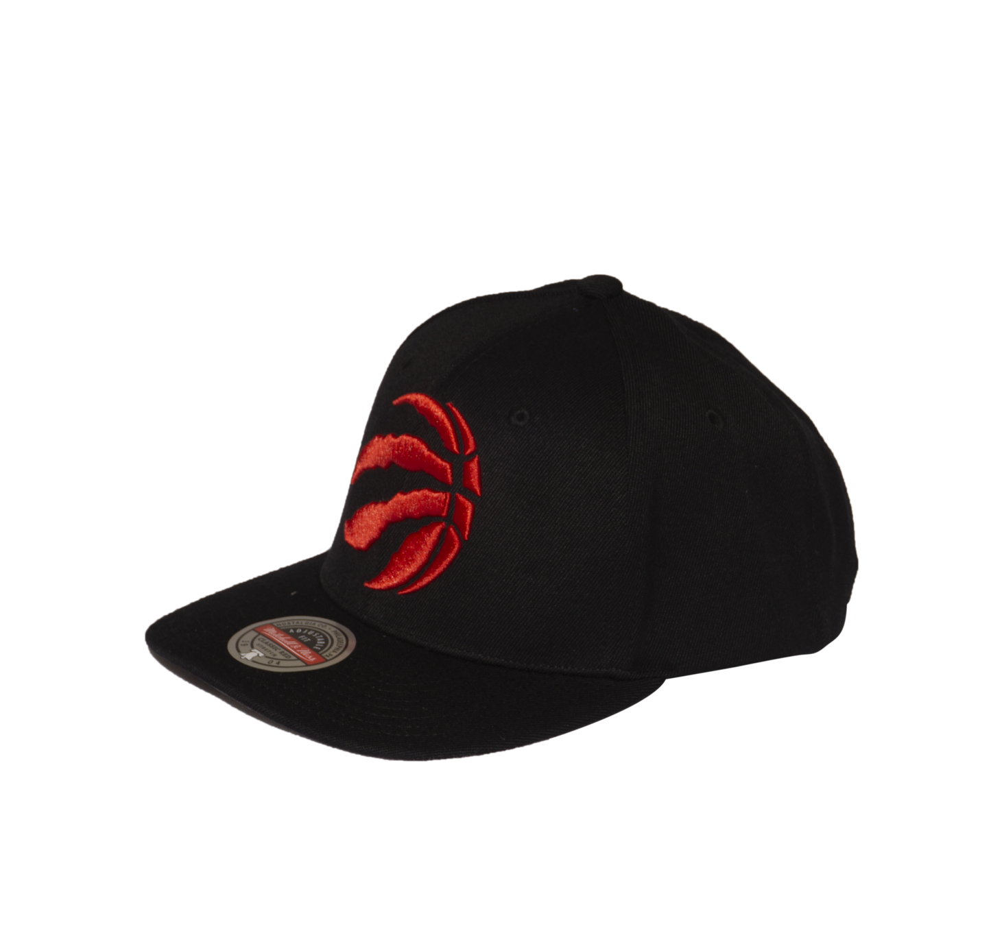 Men's Classic Red Mitchell & Ness Toronto Raptors Snapback Hat - Black