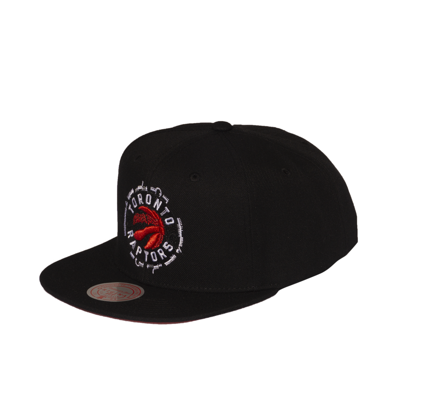 Men's Mitchell & Ness Black Toronto Raptors Embroidery Glitch Snapback Hat