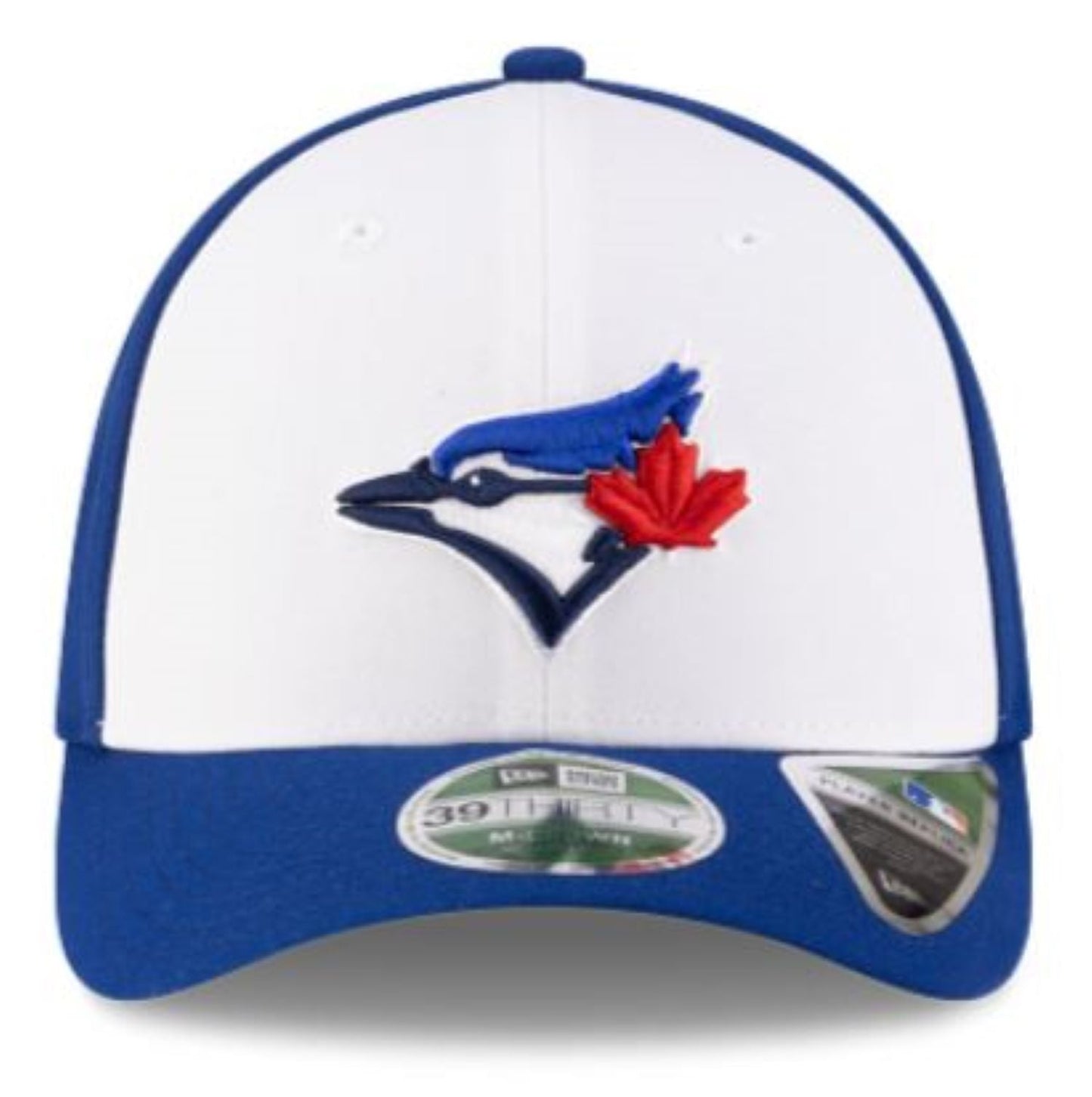 New Era 39THIRTY M-Crown MLB Toronto Blue Jays 50th Anniversary Side Patch Player Replica Stretch-Fit Hat - Blue/White