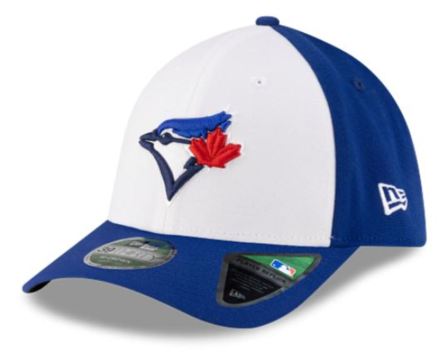 New Era 39THIRTY M-Crown MLB Toronto Blue Jays 50th Anniversary Side Patch Player Replica Stretch-Fit Hat - Blue/White