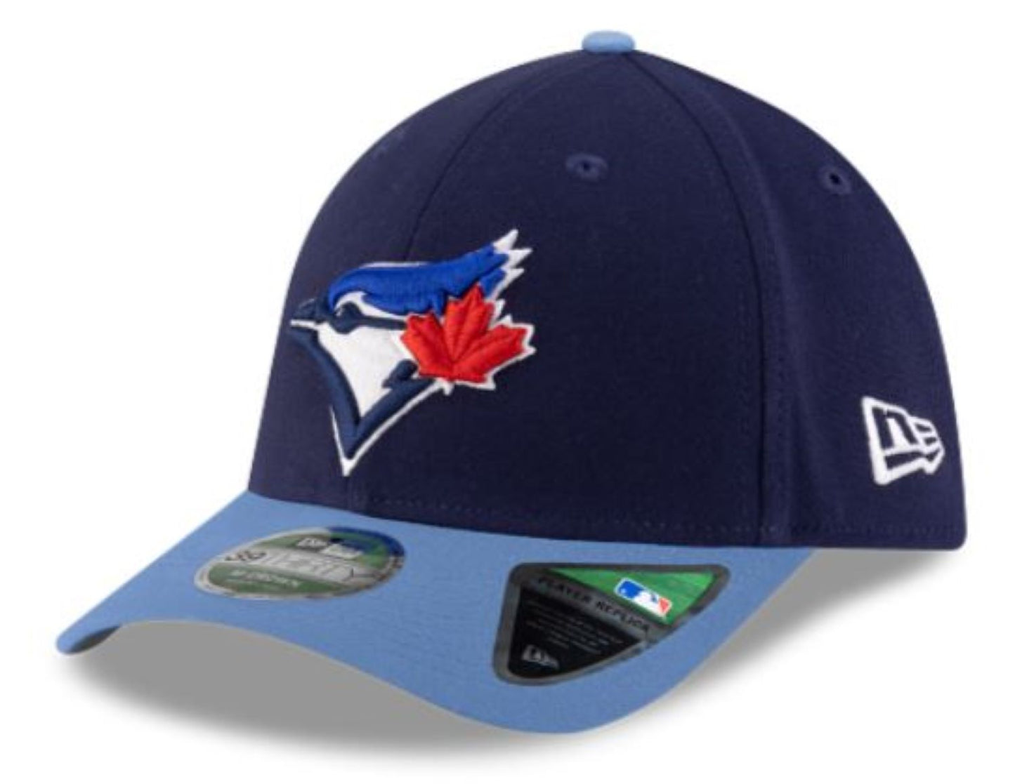 New Era 39THIRTY M-Crown MLB Toronto Blue Jays 50th Anniversary Side Patch Player Replica Stretch-Fit Hat - Navy/Powder Blue