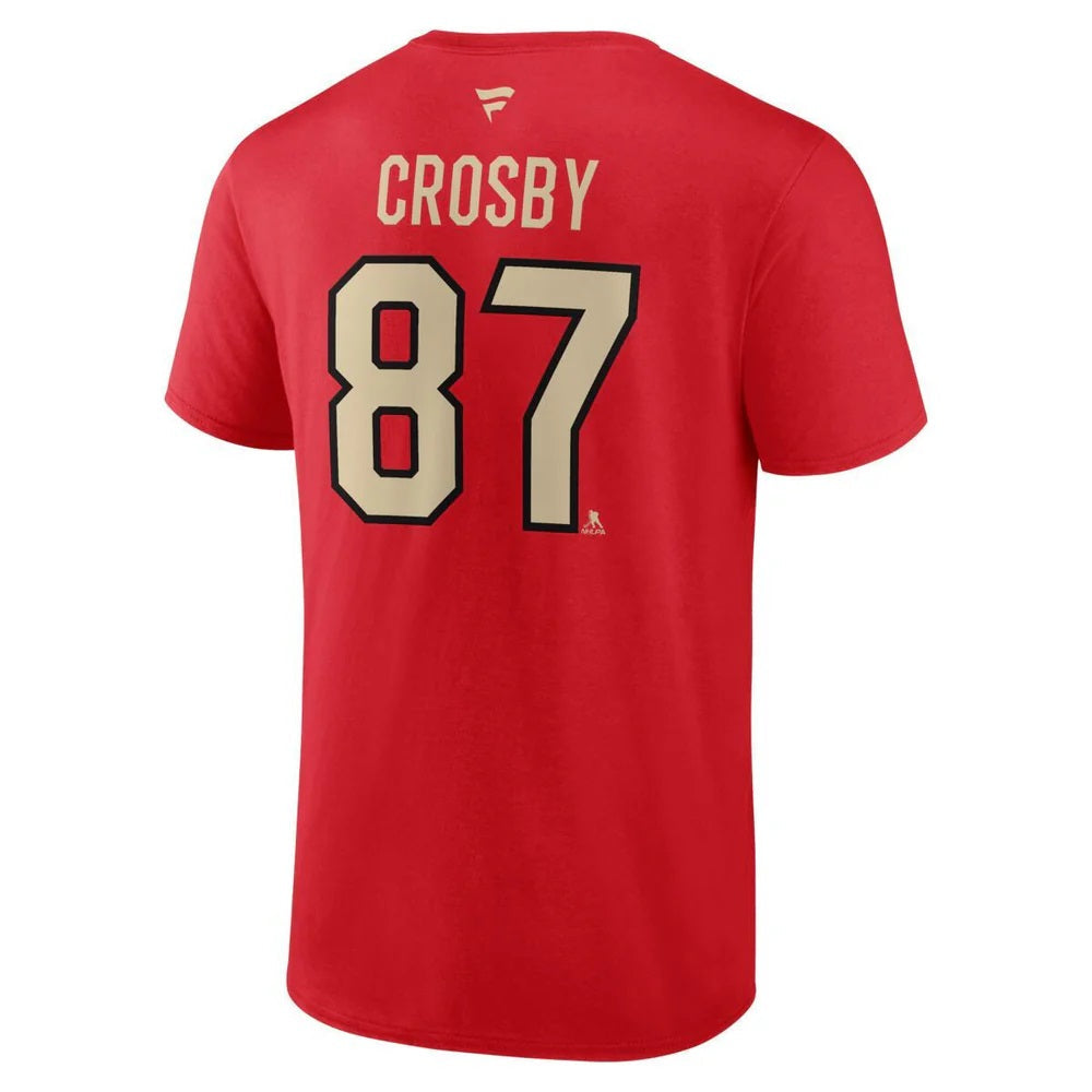 Fanatics Men's Sidney Crosby #87 Canada NHL 4 Nations Face-Off Authentic Stack Name & Number Tee - Red