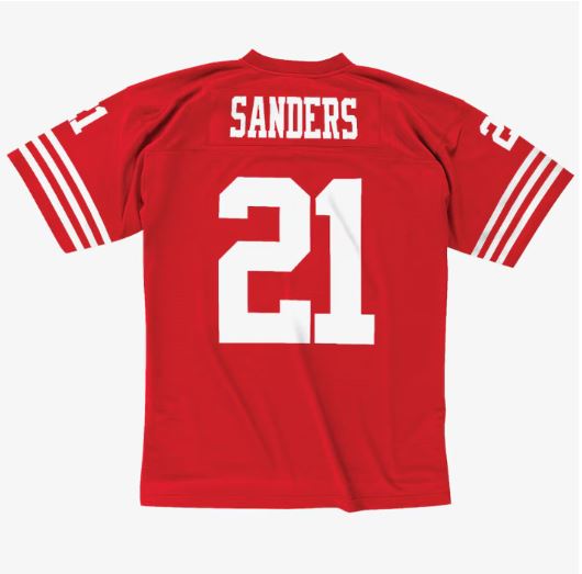 Mitchell & Ness Deion Sanders San Francisco 49ers Legacy Jersey - Scarlet