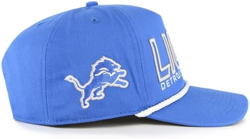 '47 NFL Detroit Lions Byline Cord Hitch Adjustable Snapback Hat - Blue