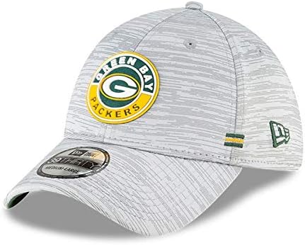 Men's New Era Gray Green Bay Packers 2020 NFL Sideline Official 39THIRTY Flex Hat