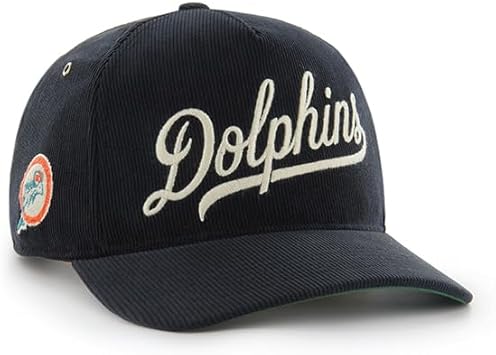 '47 NFL Miami Dolphins Golden Age Cord Hitch RF Adjustable Hat - Black