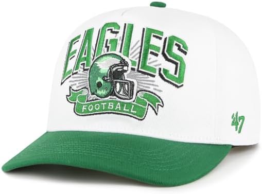 '47 NFL Philadelphia Eagles Prime Play Hitch RF Adjustable Snapback Hat - White