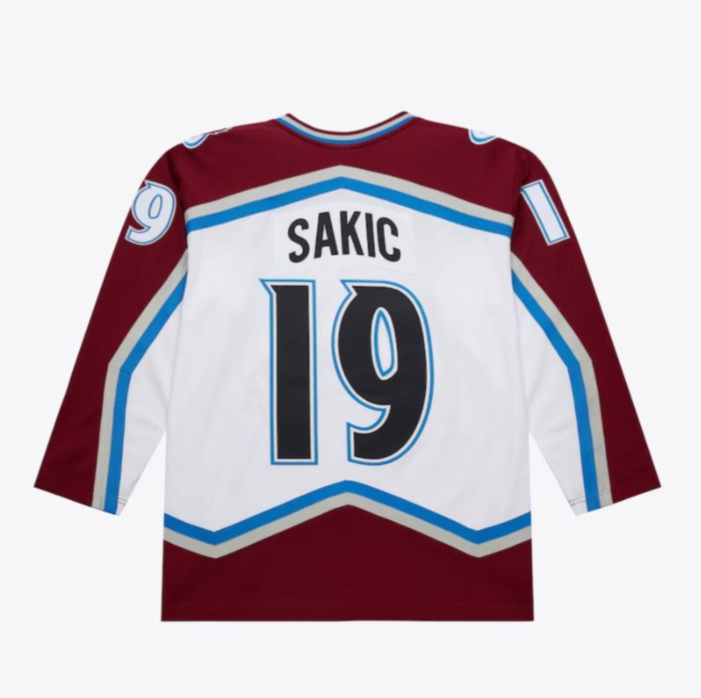 Mitchell & Ness NHL Joe Sakic Colorado Avalanche 2001 Stanley Cup Finals Jersey - White