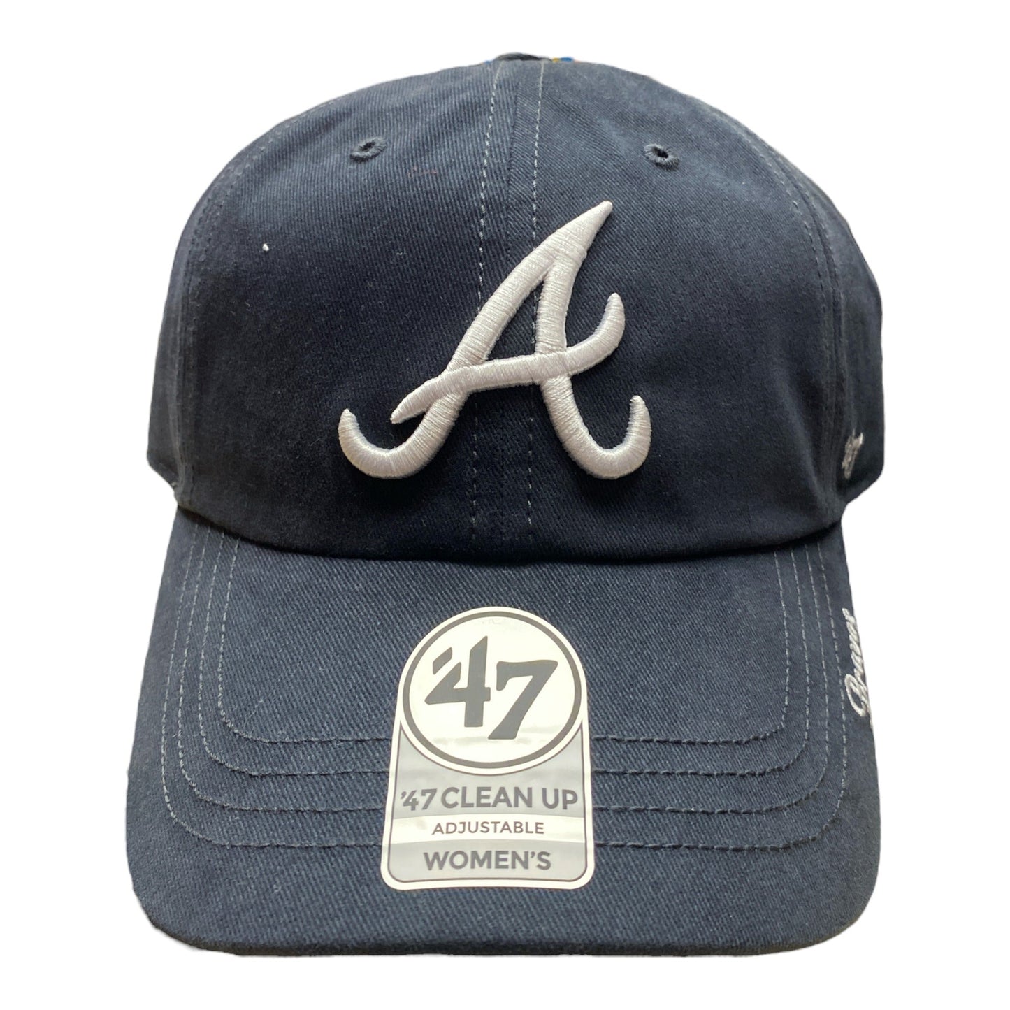 Women's Atlanta Braves '47 Brand Clean Up MLB Navy Adjustable Cap