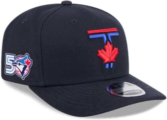 New Era 9SEVENTY MLB Toronto Blue Jays 50th Anniversary Side Patch City Connect Adjustable Stretch-Snap Hat - Navy