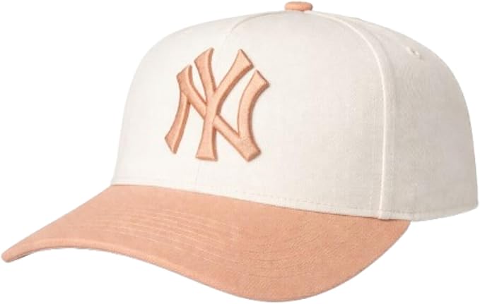 Mitchell & Ness MLB New York Yankees Pro Pinch Fit Two-Tone Adjustable Snapback Hat - Off-White/Peach