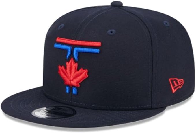 New Era 9FIFTY MLB Toronto Blue Jays 50th Anniversary Side Patch City Connect Adjustable Snapback Hat - Navy