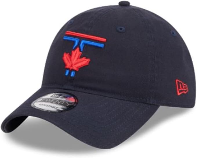 New Era 9TWENTY MLB Toronto Blue Jays 50th Anniversary Side Patch City Connect Adjustable Hat - Navy