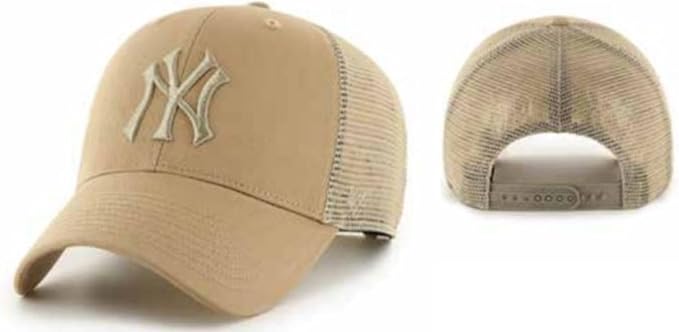 '47 MLB New York Yankees MVP Branson Adjustable Mesh Back Snapback Hat - Khaki
